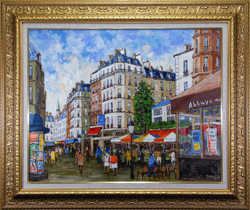 絵画油絵 関拓司 サンジェルマン風景 サン・ジェルマン風景”関拓司油彩画