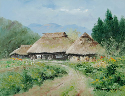 安永勝美 「信濃路」 油彩6号｜【Arts Ship】のむら画廊