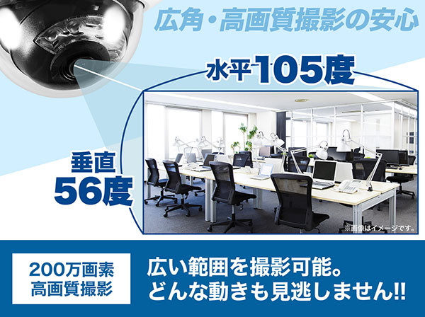 RD-CV262SWC アナログHD210万画素 屋外防滴 単焦点ドームカメラ