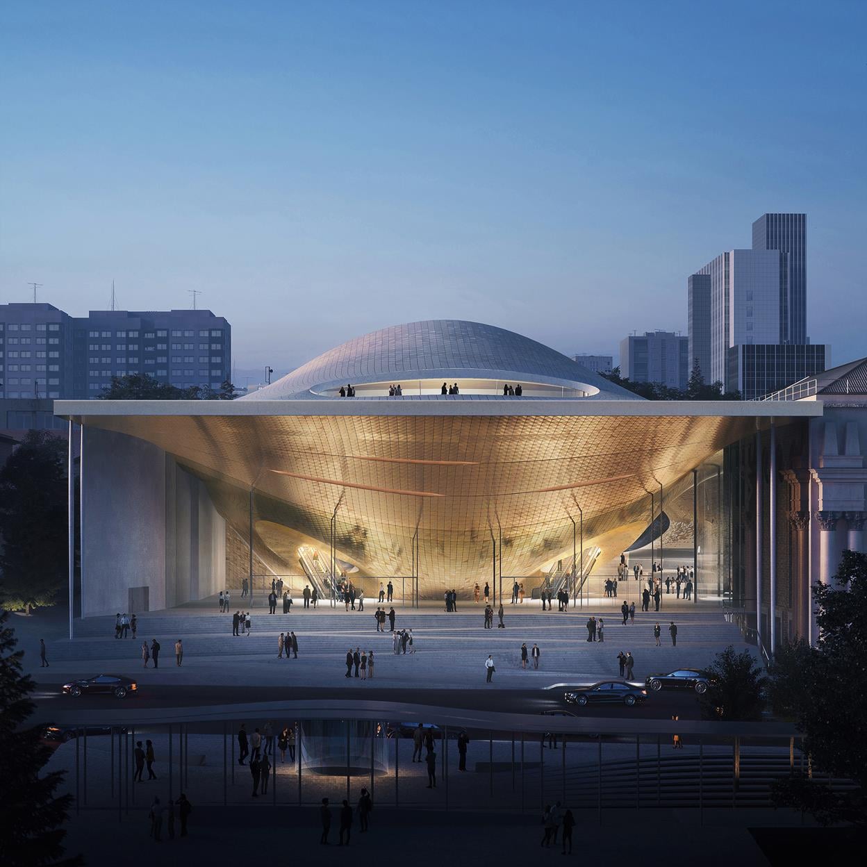 Zaha Hadid Architects selected to design a wave-inspired concert hall