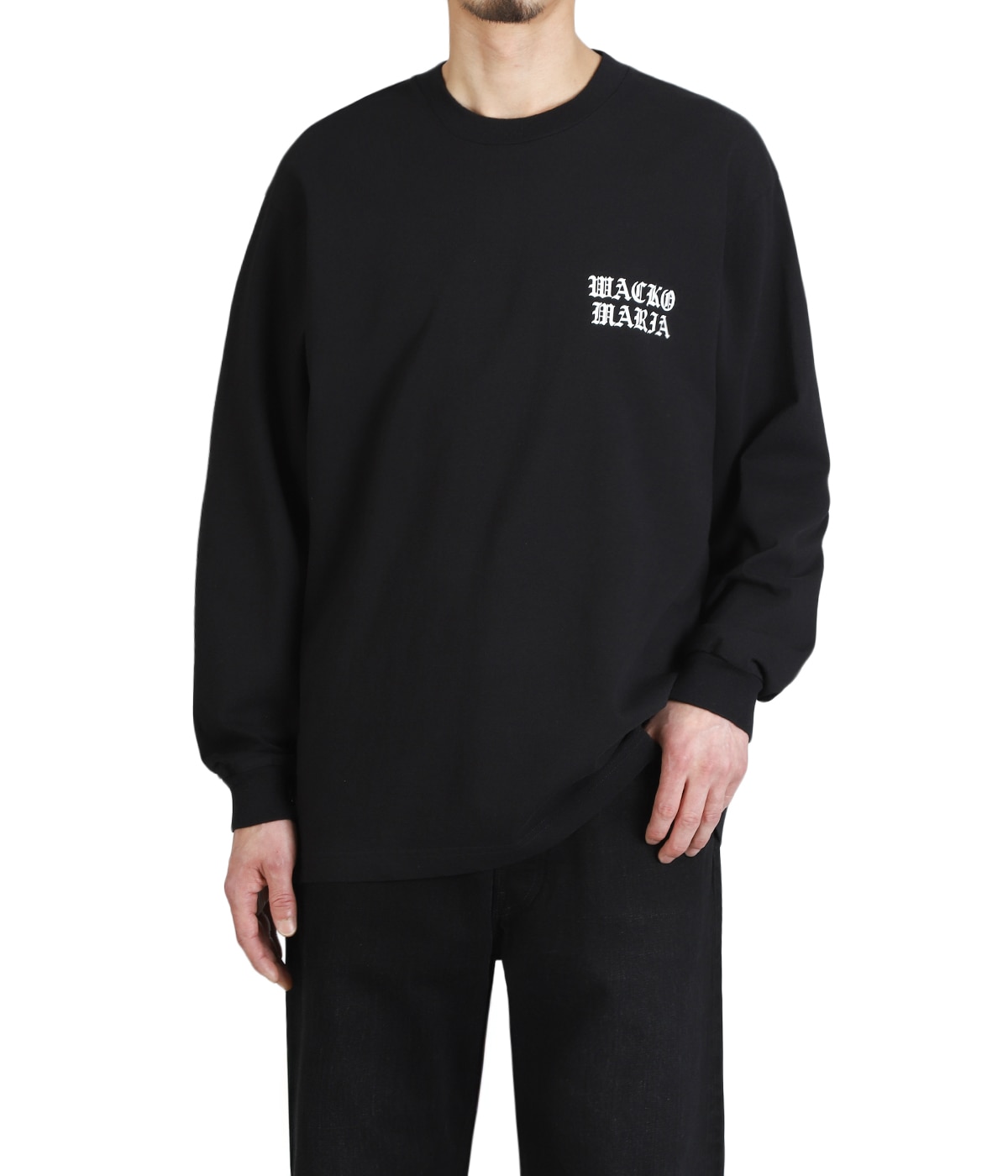 WASHED HEAVY WEIGHT CREW NECK LONG SLEEVE T-SHIRT ( TYPE-1