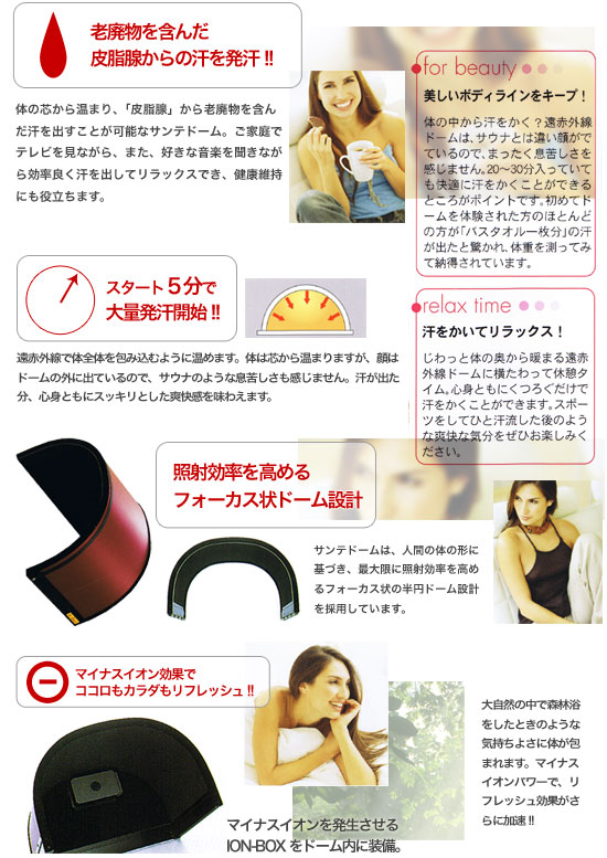 サンテドーム詳細 - 遠赤外線ドーム