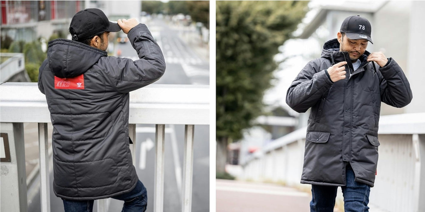 Colemanコラボ 着るテント 防風防寒バイク用アウター | BLUE MONSTER