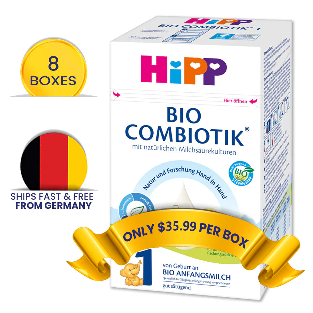 HiPP Stage 1 Combiotik Formula + DHA 600g - German - Bottles & Burps
