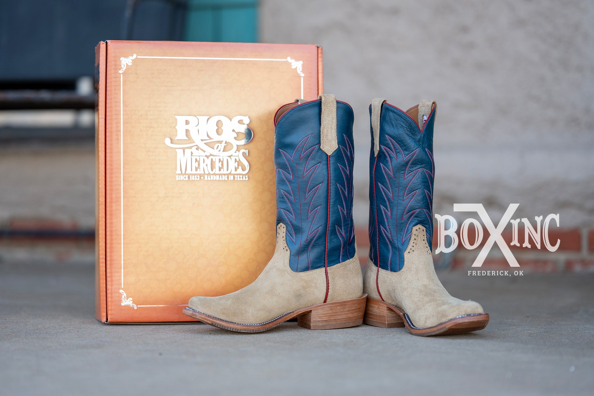 Rios of Mercedes Tan Roughout – Box, Incorporated