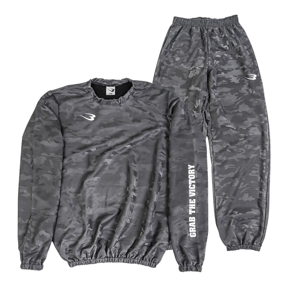 サウナスーツアスリート6 セットアップスーツ S カモフラージュ