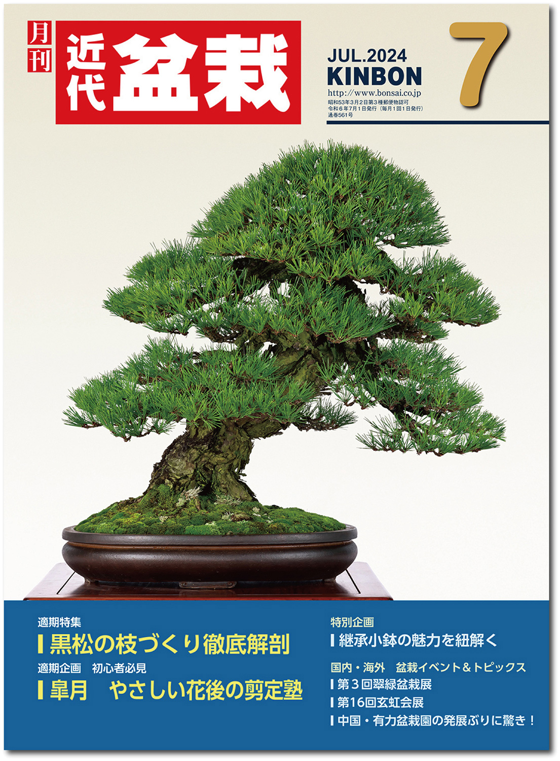 月刊「近代盆栽」2024年7月号 | 盆栽、盆栽書籍、盆栽鉢の通販│近代出版