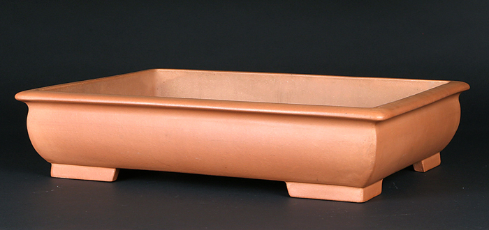 桃花泥外縁長方鉢 | 盆栽、盆栽書籍、盆栽鉢の通販│近代出版