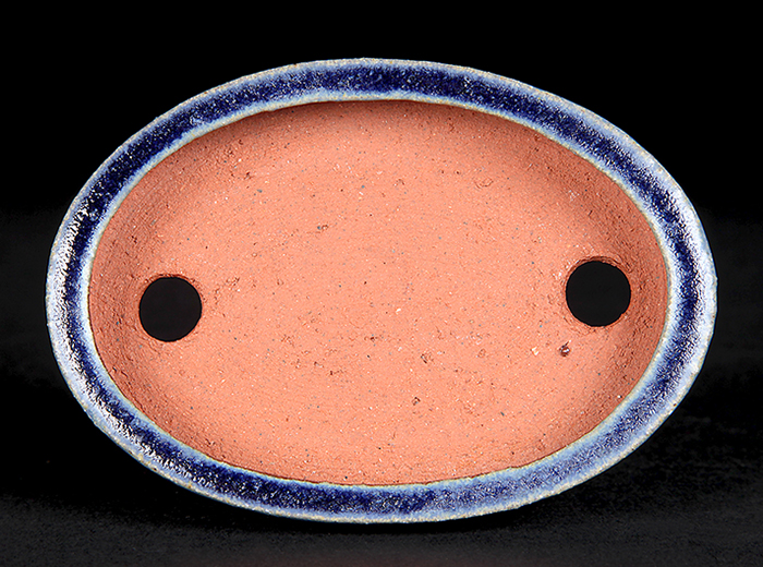 燿山窯英明瑠璃釉楕円鉢 | 盆栽、盆栽書籍、盆栽鉢の通販│近代出版