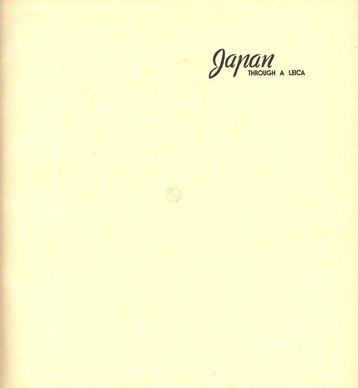 JAPAN THROUGH A LEICA / 著：木村伊兵衛 デザイン：原弘 | 小宮山書店