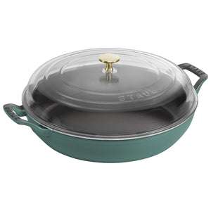 Staub Braiser with Glass Lid / Eucalyptus | Borough Kitchen