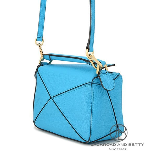 パズル バッグ ミニ シアン ブルー 青[A510U95X37 5620] Puzzle Bag