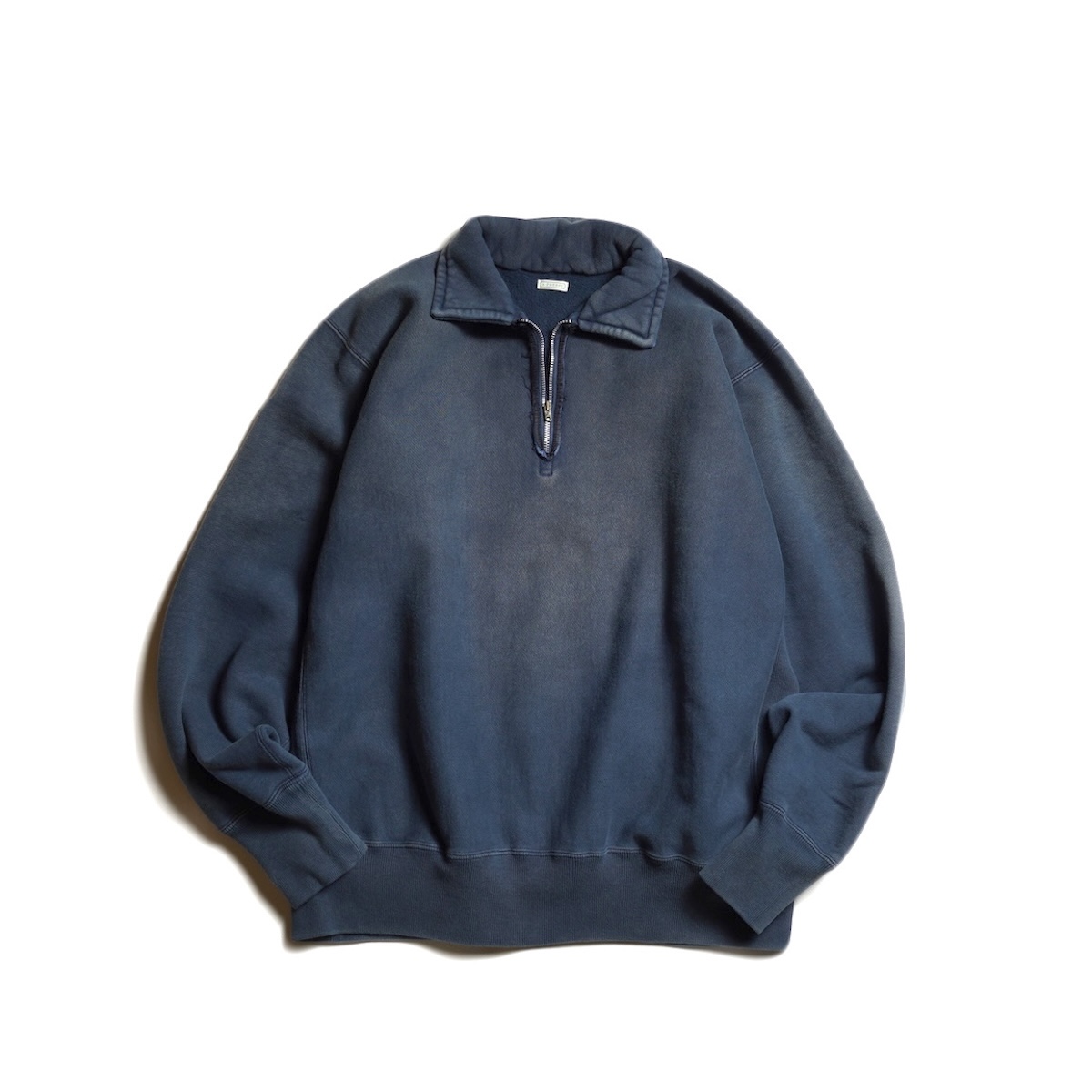 A.PRESSE / Vintage Half Zip Sweatshirt (Blue)