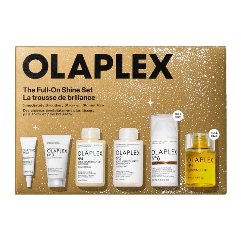 OLAPLEX Full-On Shine Set | Bond Repair Kit, Frizz Control, High Shine