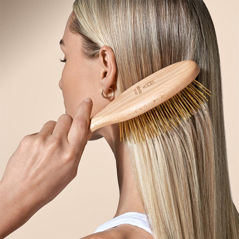 Snow Fox Skincare Gua Sha Hair & Scalp Brush Premium Wooden