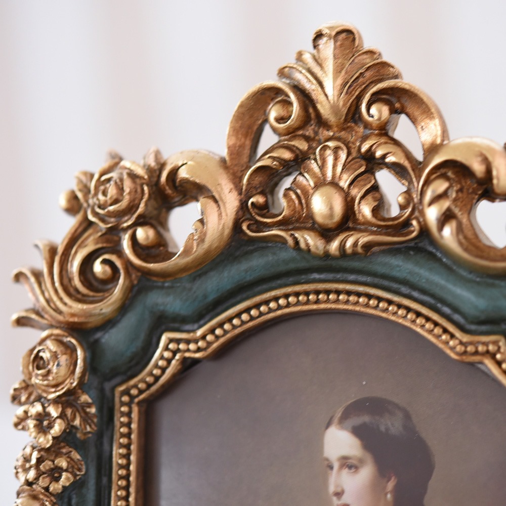 アールヌーヴォー フォトフレーム アンティークブルー | ロココ調家具