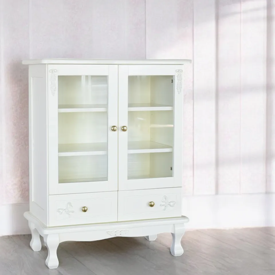 スノーホワイト プリンセス ミニキャビネット 幅65cm | ロココ調家具