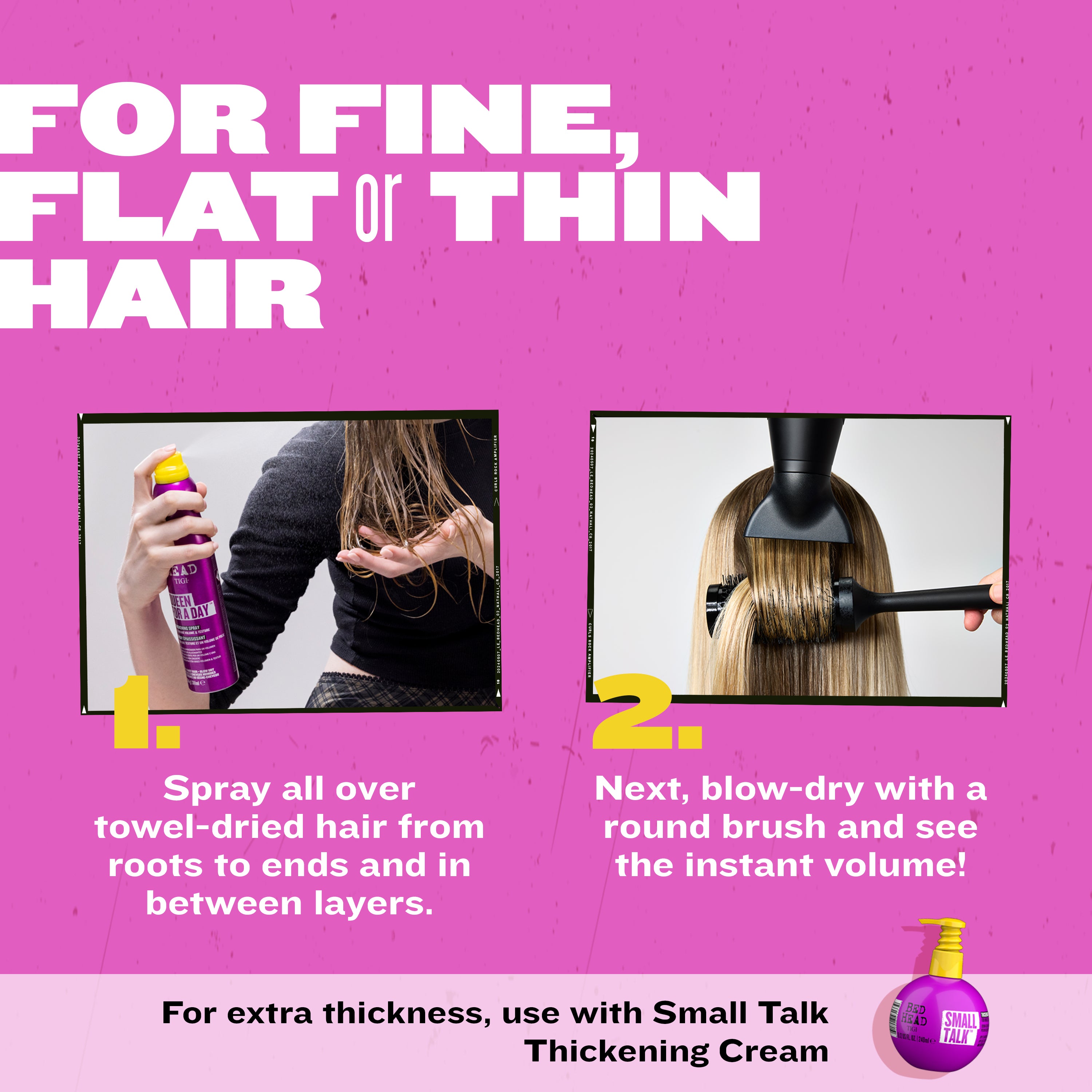 Queen for a Day Thickening Hairspray | Bed Head by TIGI – Bedhead US