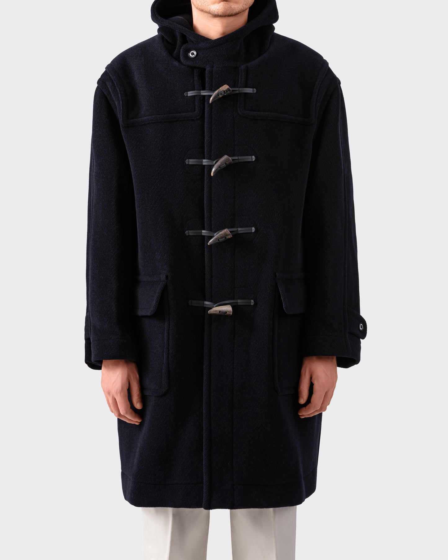 Invertère: Duffle Coat: Navy – Beige Habilleur