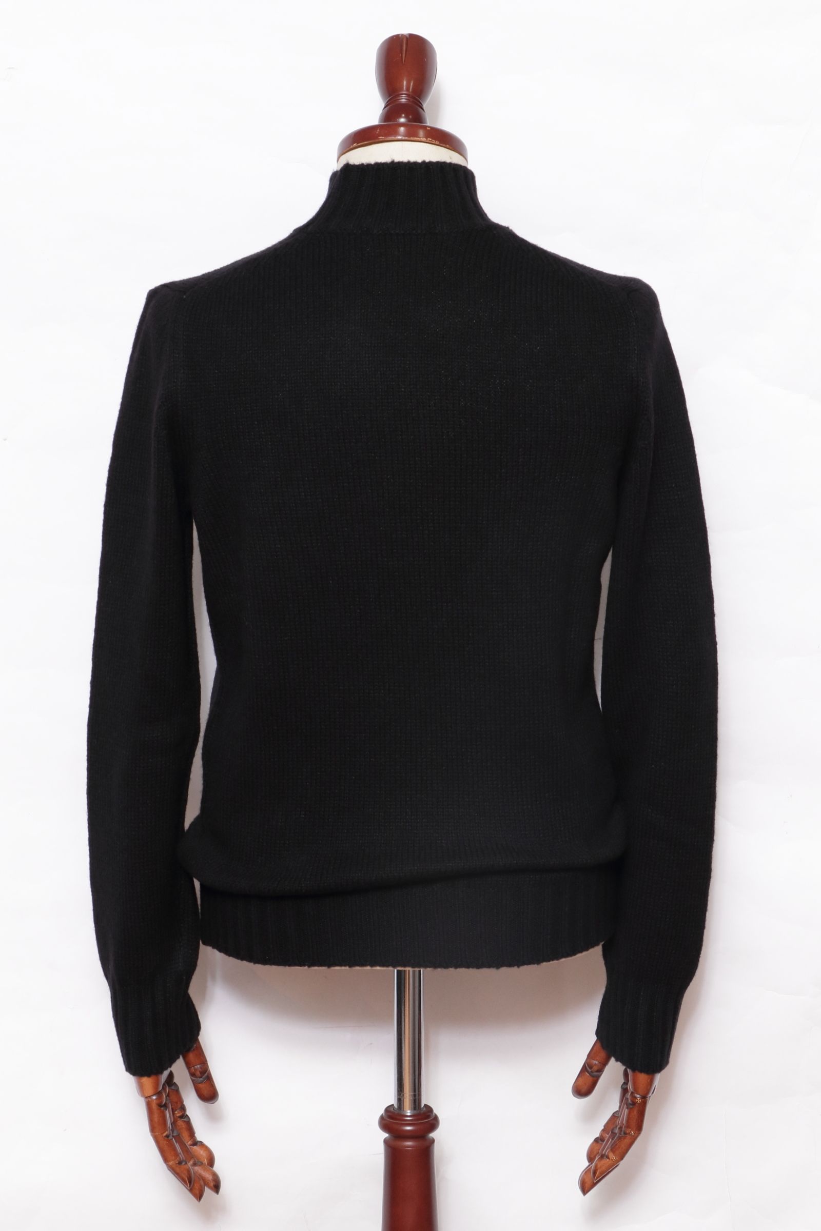 Gran Sasso - 5G ミドルゲージ ウールナイロン モックネック ニット