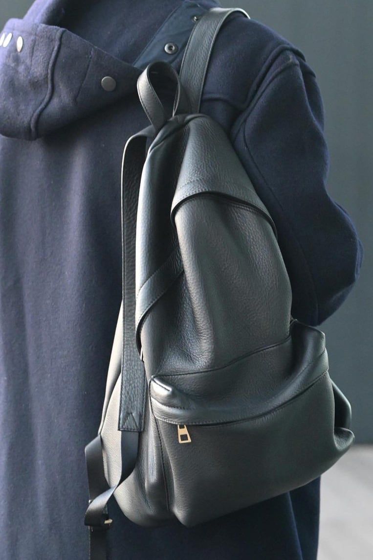 S.MANO - DAY PACK イタリアンレザー × 真鍮 バックパック / ダーク
