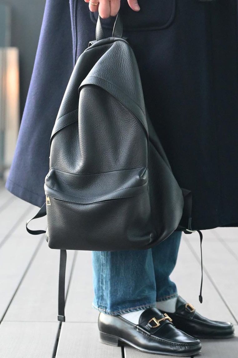 S.MANO - DAY PACK イタリアンレザー × 真鍮 バックパック / ダーク