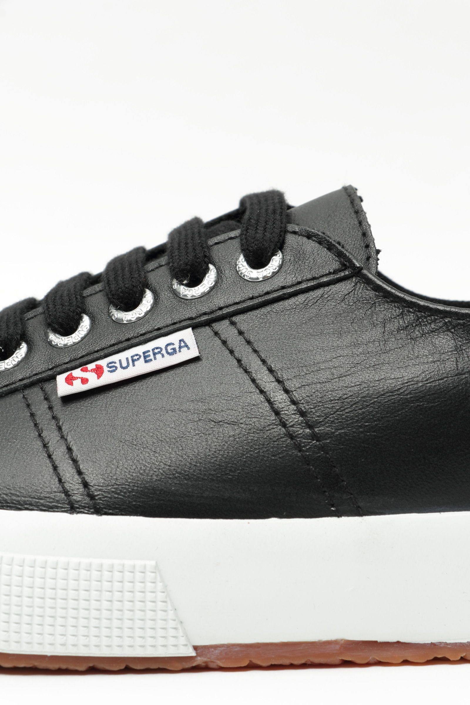 SUPERGA - 2750 NAPLNGCOTU ナッパレザー スニーカー / ブラック