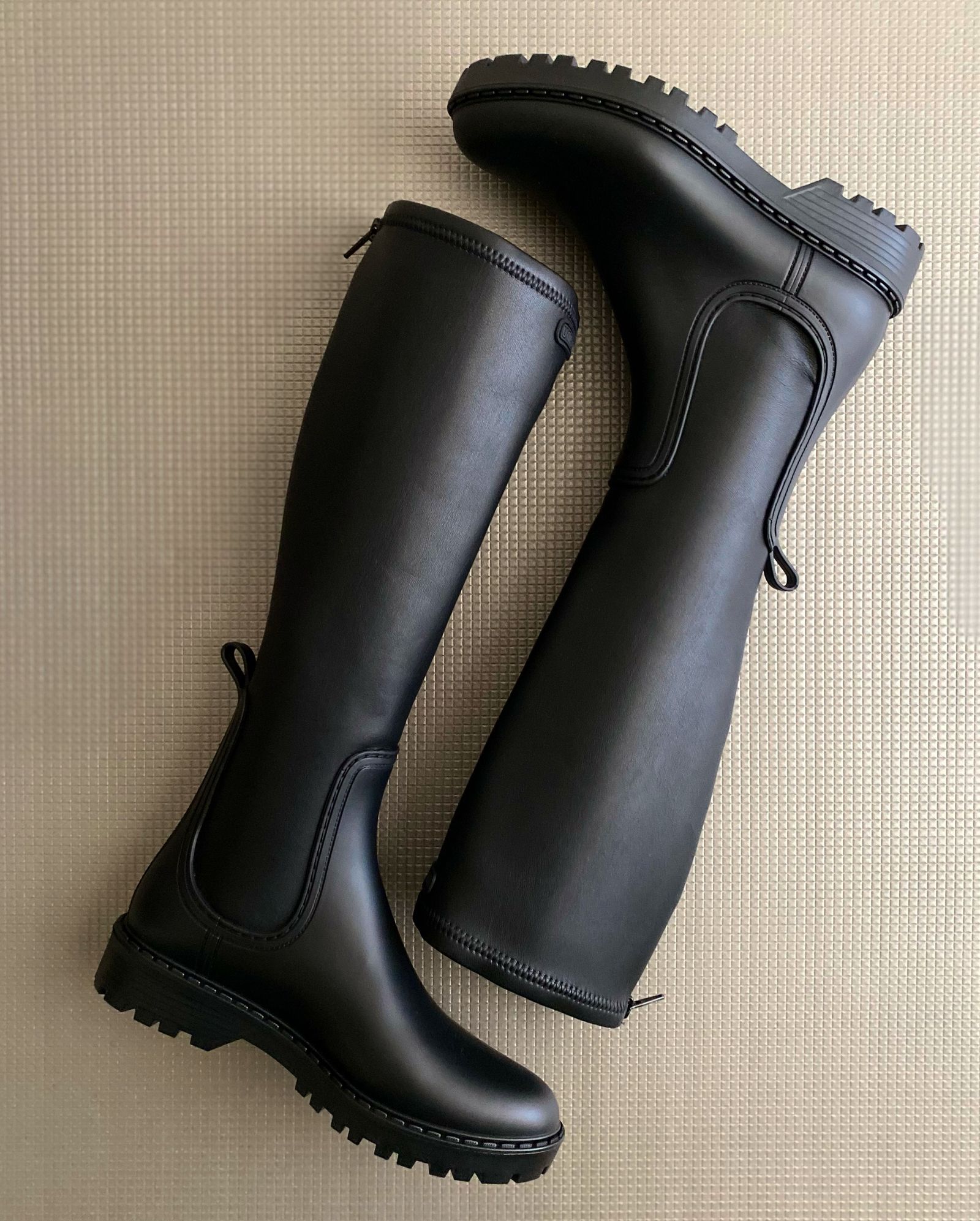 UNISA - ARLO ラバー ロングストレッチ レインブーツ ヒール3.5