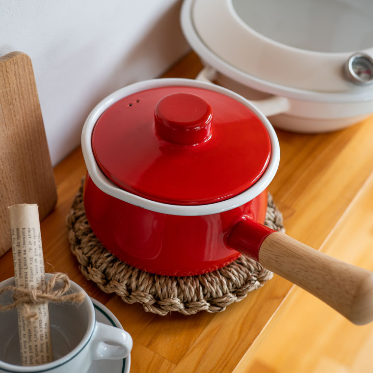 富士ホーロー ソリッド ミルクパン 15cm IH対応 SD-15M(カラー