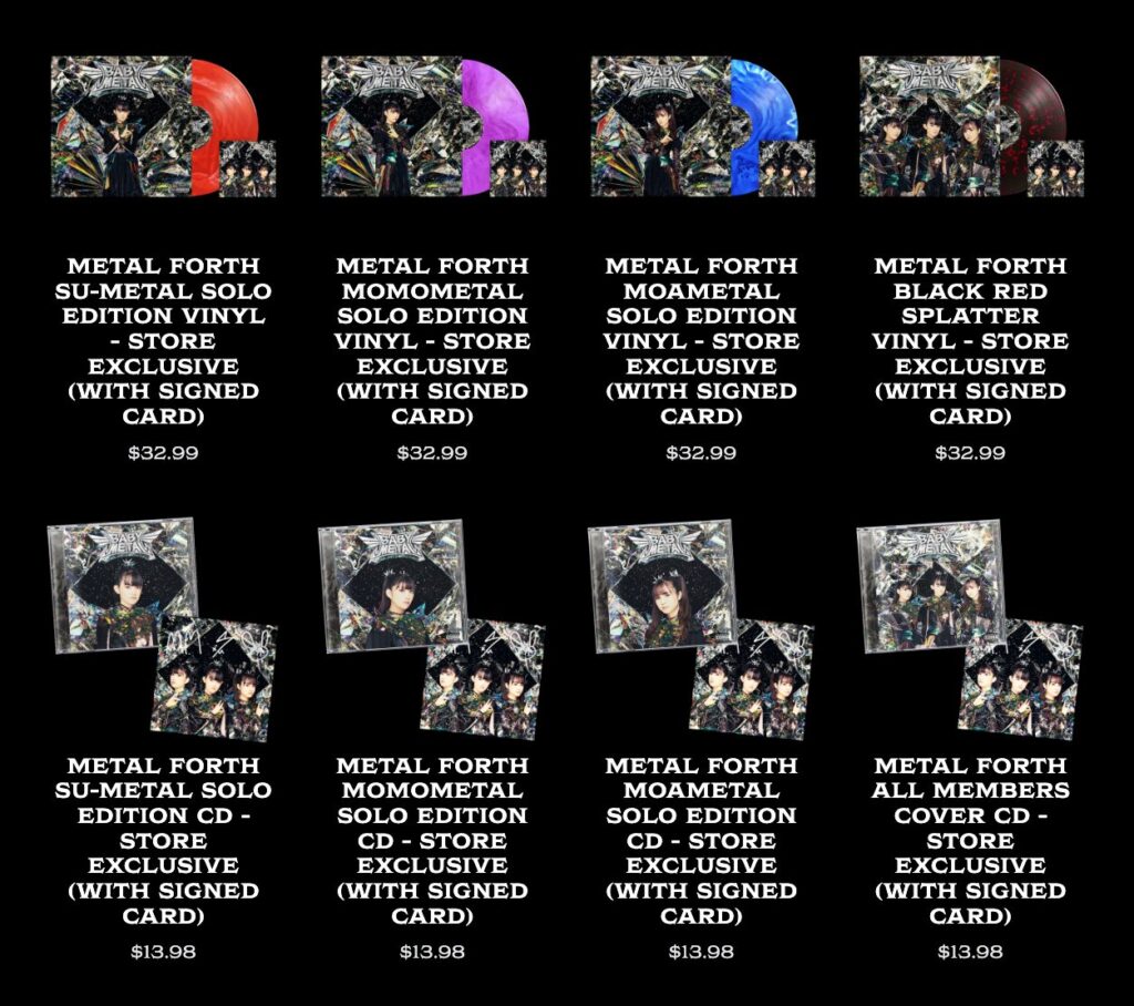 BABYMETAL Releases New Limited METAL FORTH Editions That Come With