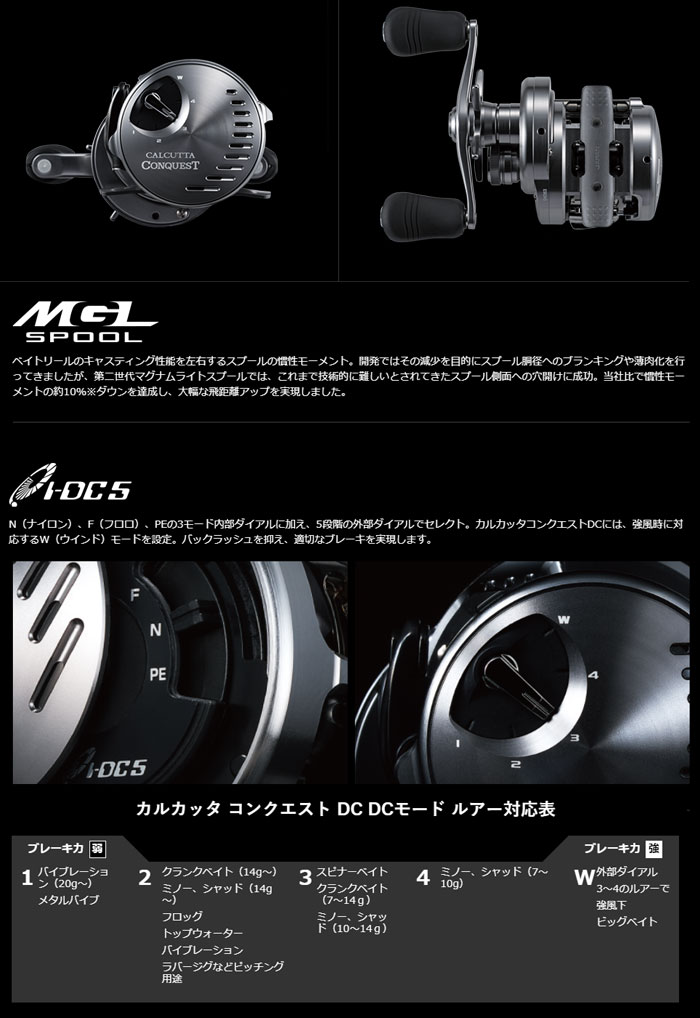 シマノ 20 カルカッタ コンクエストDC 100/101 SHIMANO - 【バス