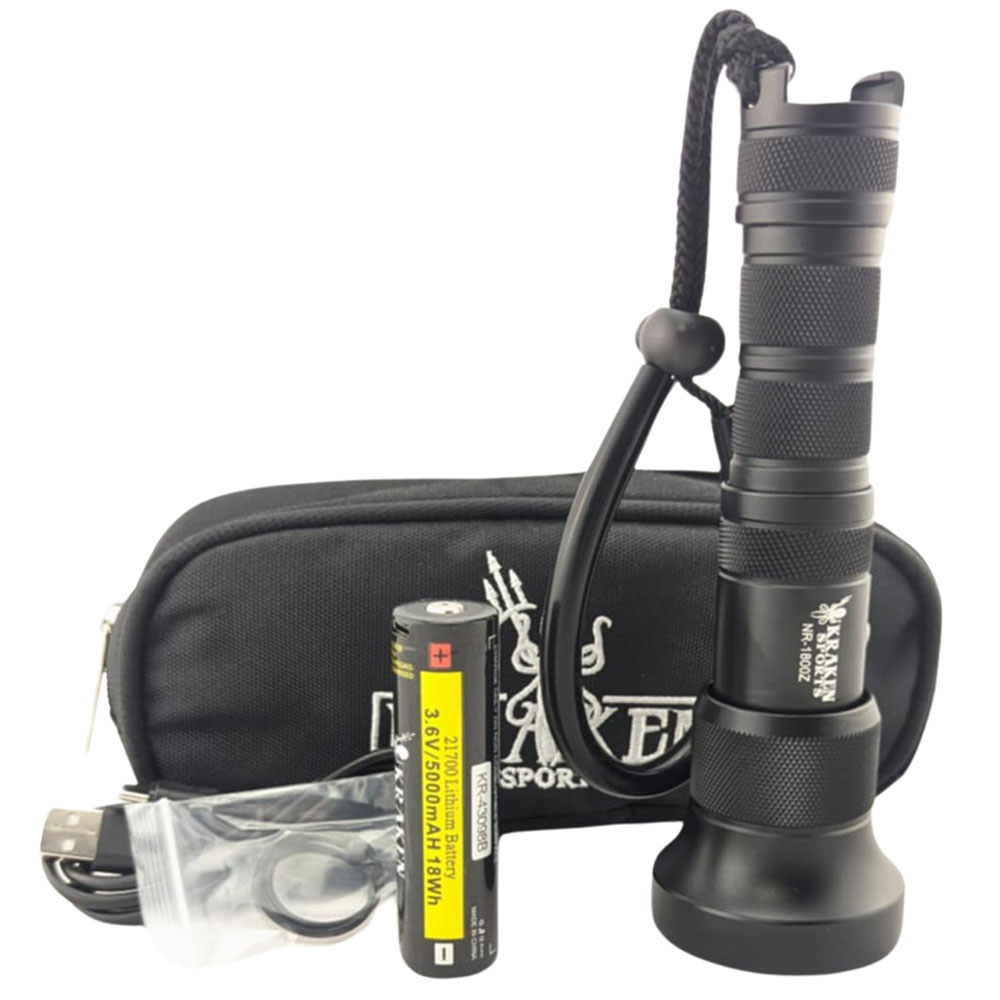 Kraken NR-1800Z Zoom Underwater Dive Light