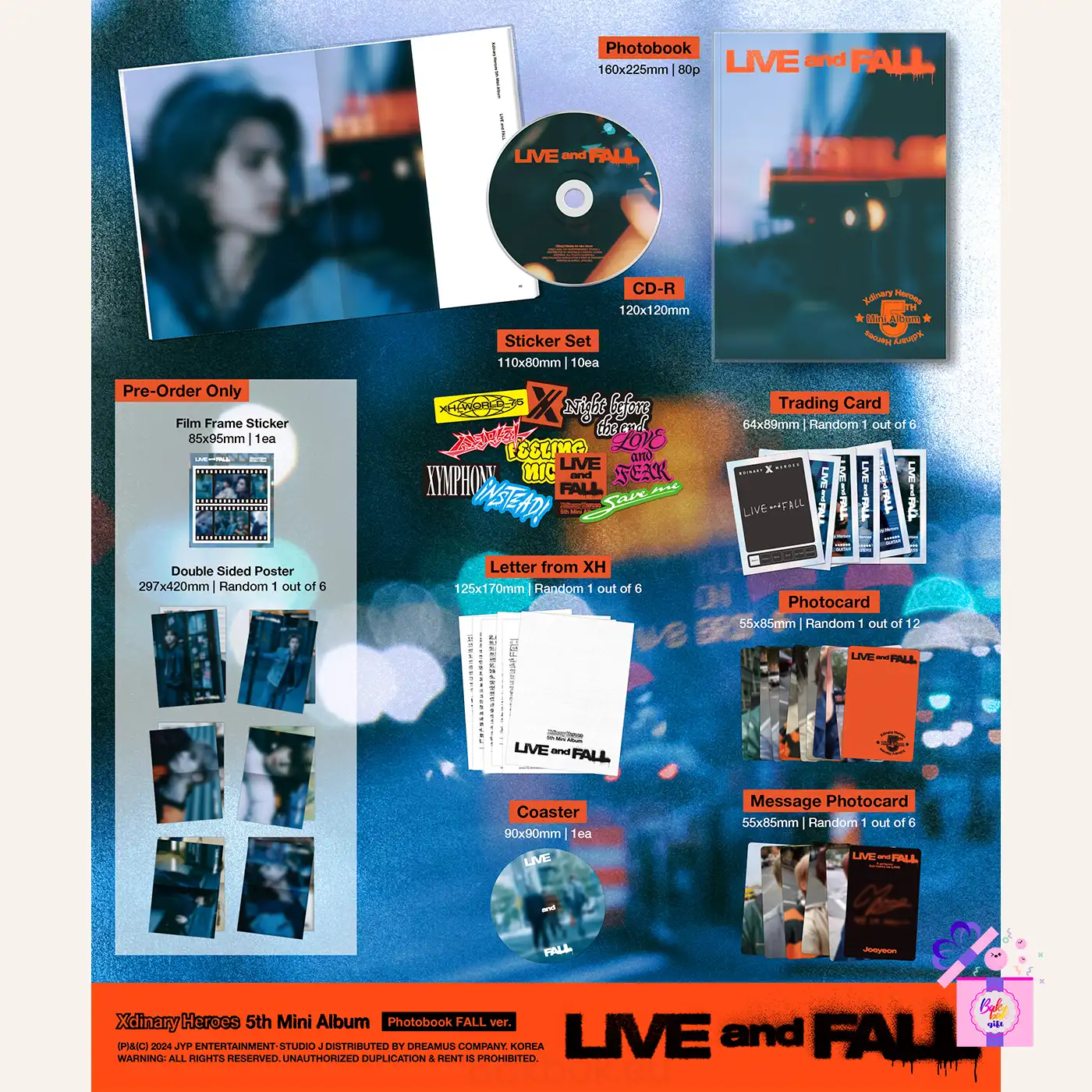 Xdinary Heroes – LIVE and FALL [5th Mini Album] – Bak Bak K-Pop Store