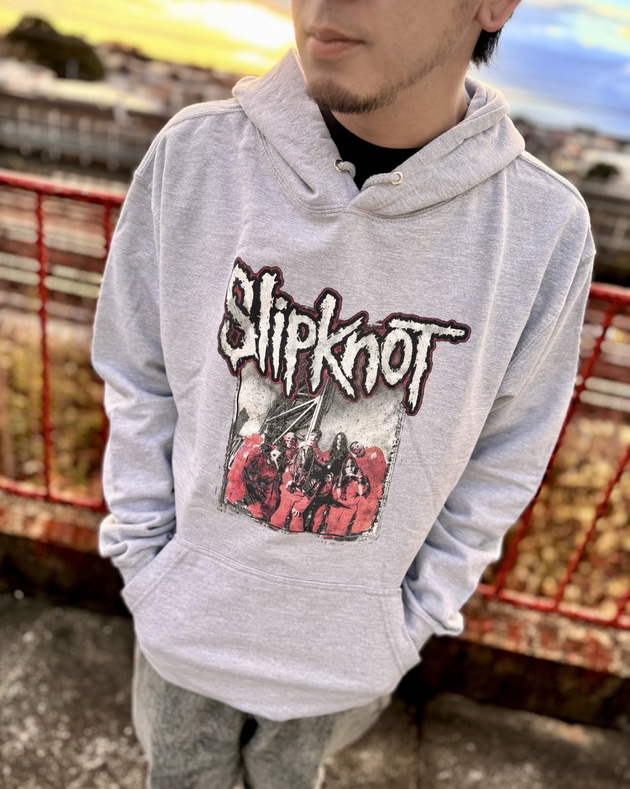送料無料 SLIPKNOT / Self Titled プルオーバーパーカー GREY
