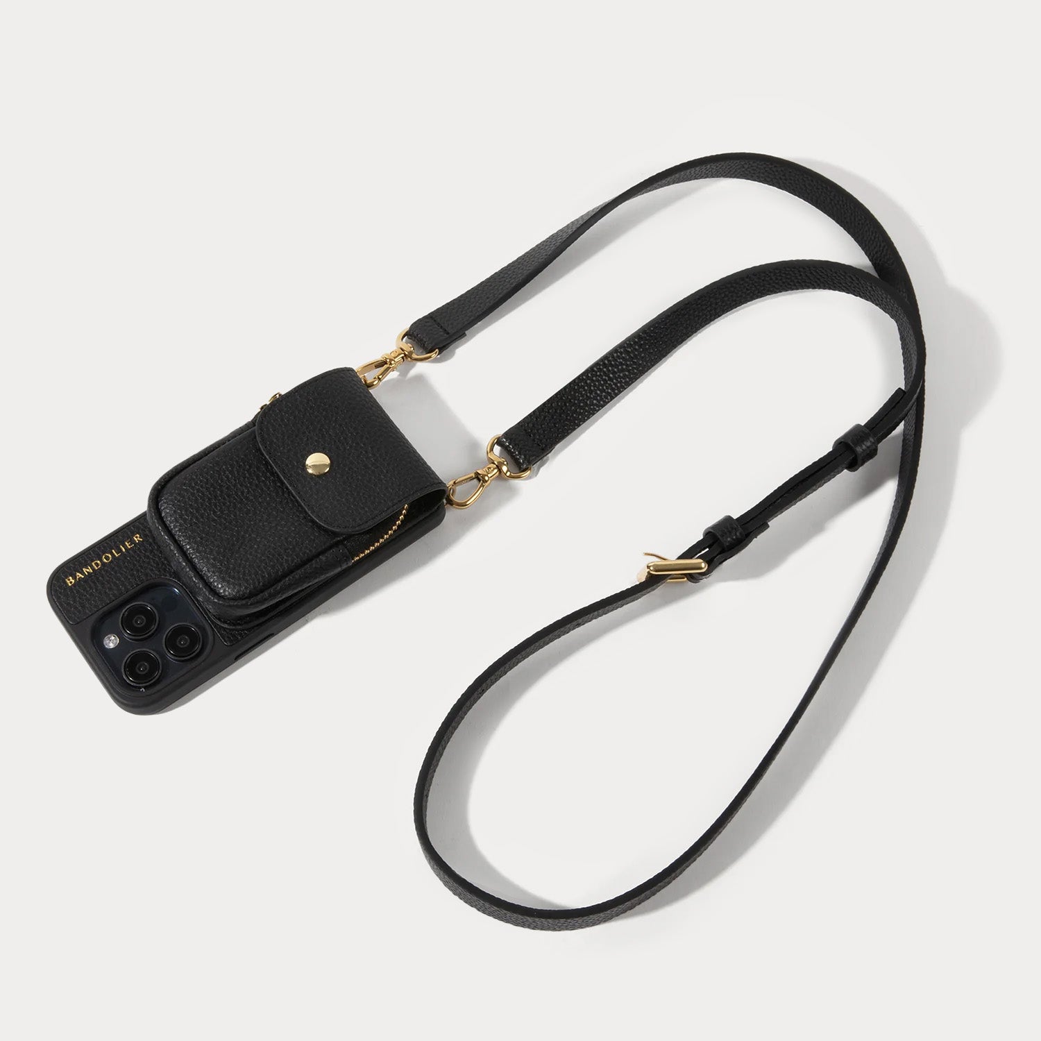 River Magnet Crossbody Phone Case - Black/Gold – Bandolier
