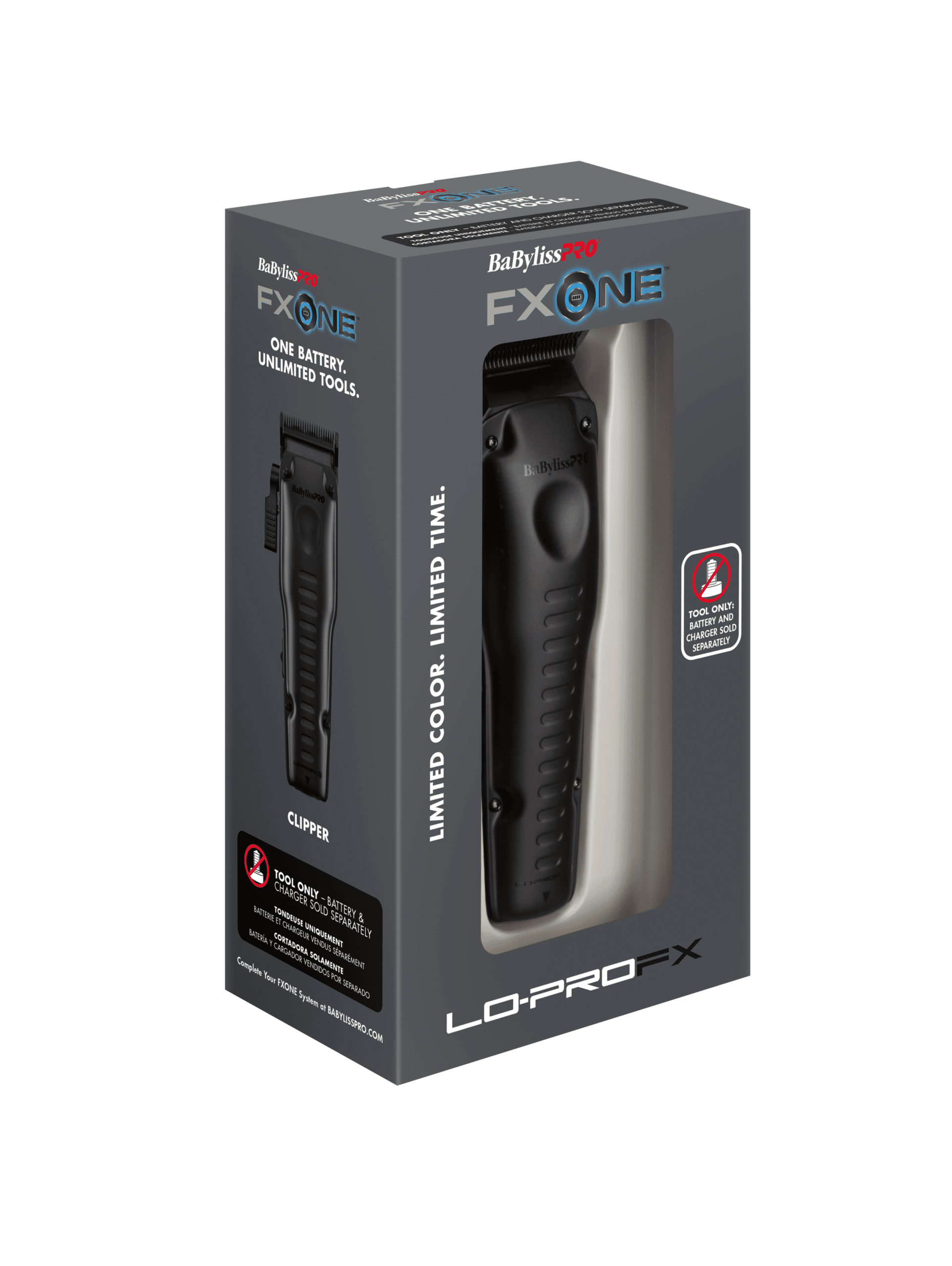 BabylissPro FXOne Lo-ProFX Clipper Matte Black #FX829MBLT (Tool