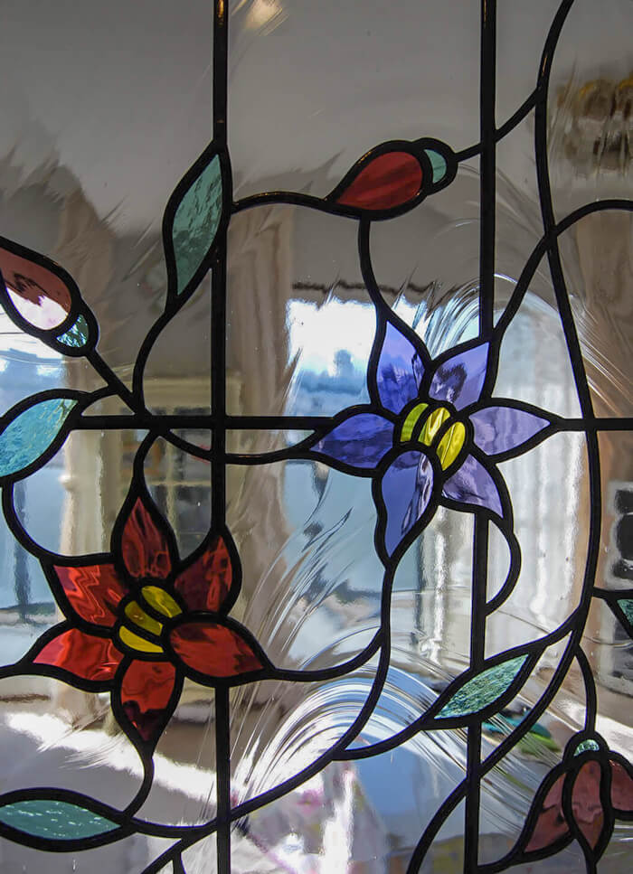 花・植物・風景のデザイン-014「クレマチス」| ステンドグラスバロック