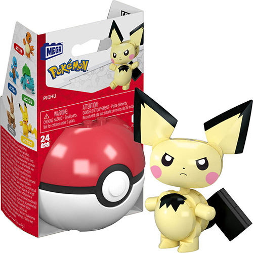 MEGA - Pokemon Pokeball Evergreen S4 Set - PICHU in Poke Ball (24