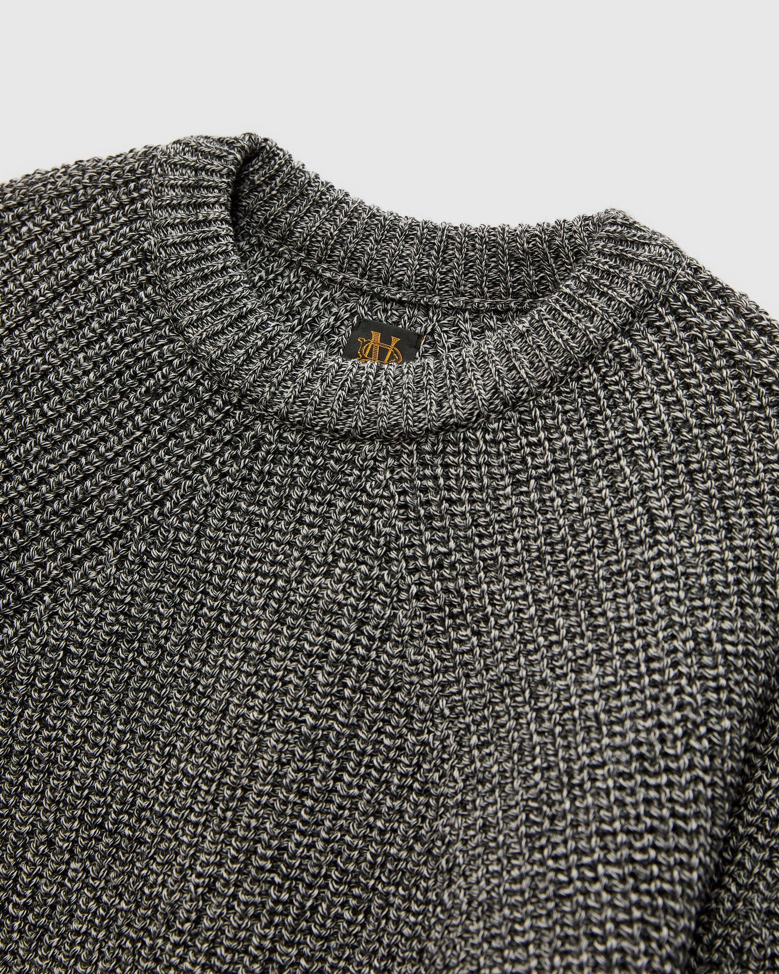 Signature Knit Wool Crewneck in Ivory/Black – Blue Owl Workshop