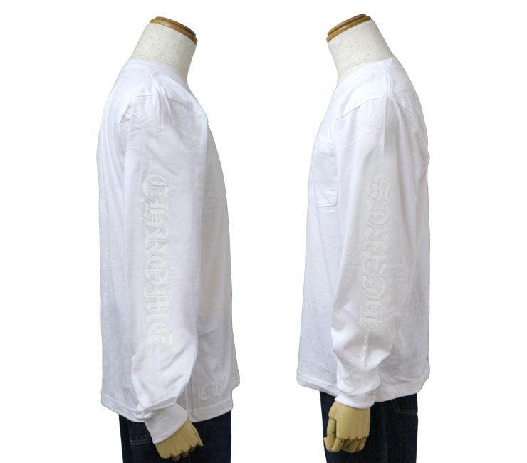 chromehearts】クロムハーツロングTシャツ CH logo ホワイト|クロム