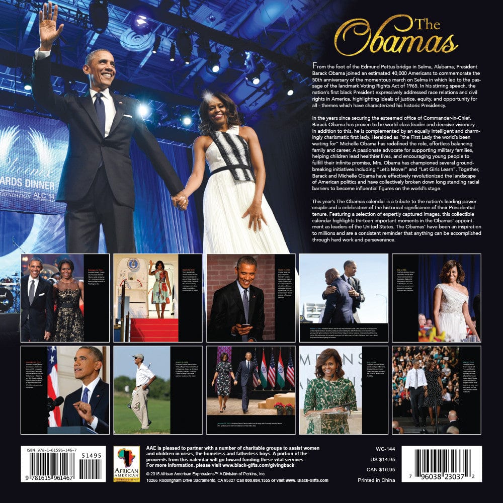The Obamas: 2016 African American Calendar – The Black Art Depot