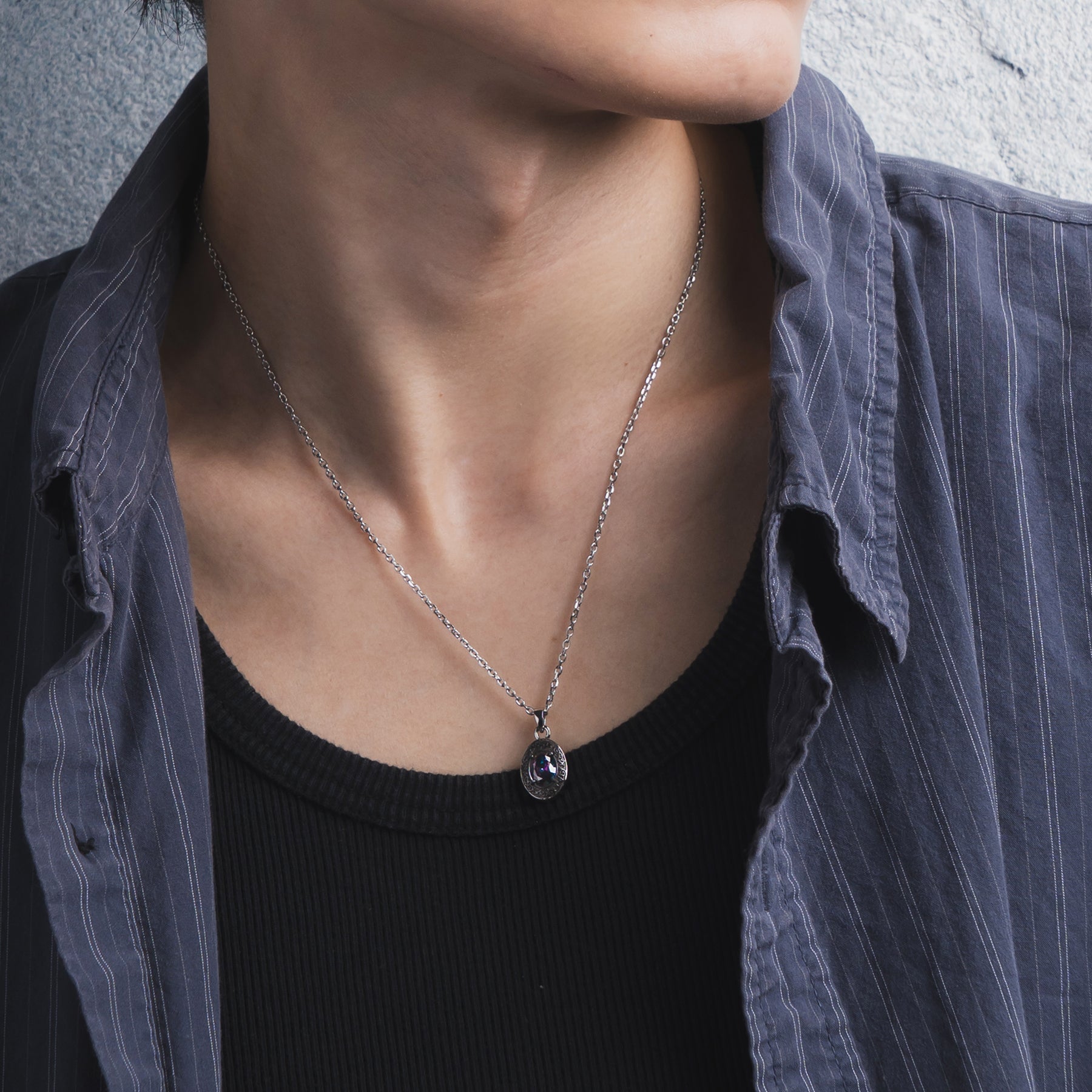 クラシックオーバルストーンネックレス / SGN-523CL – BLESS