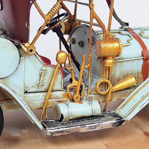 ブリキの車 1910年代クラシックカー(旧車)(Mサイズ)／ライトブルー