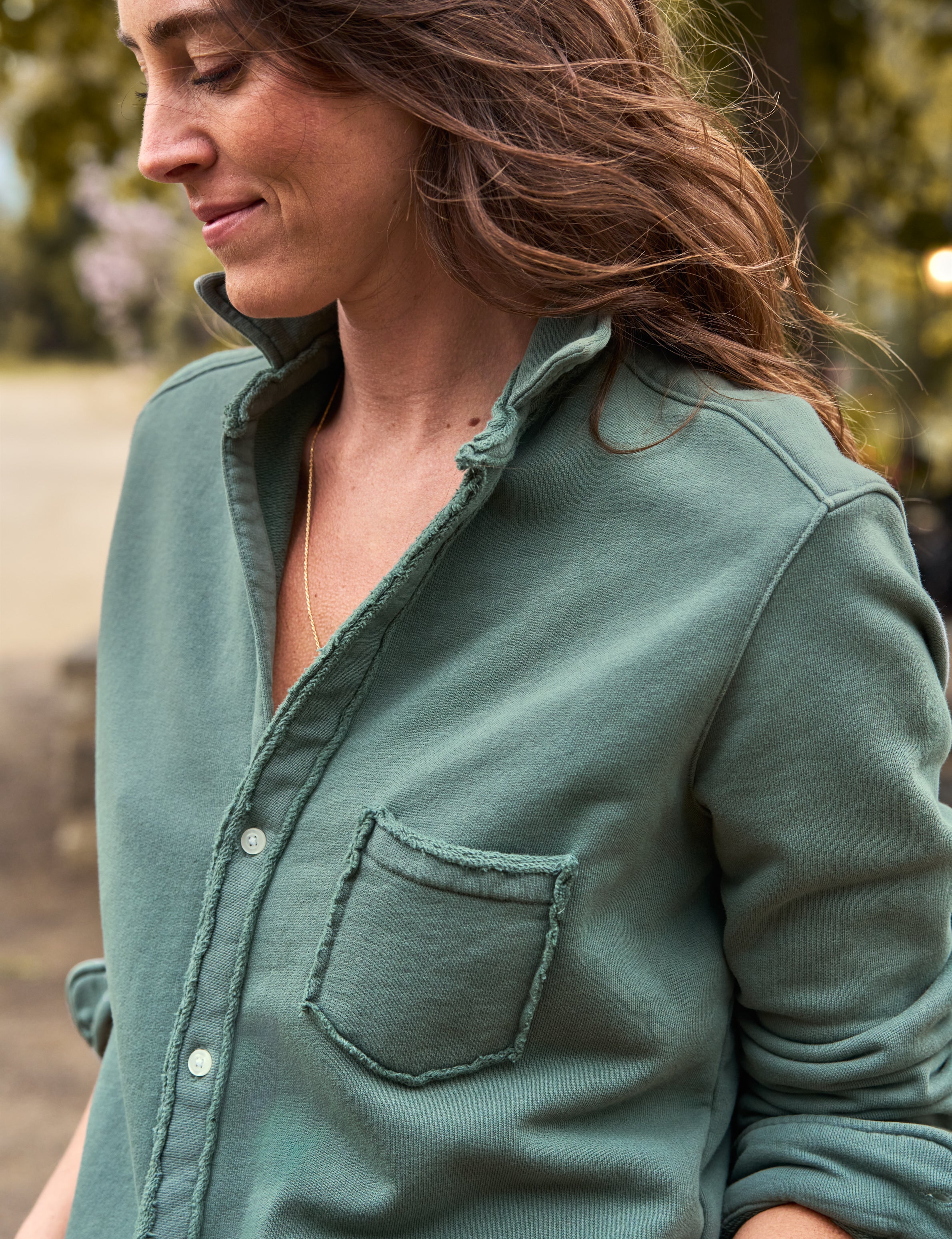 Frank & Eileen - Eileen Relaxed Button Up Triple Fleece in