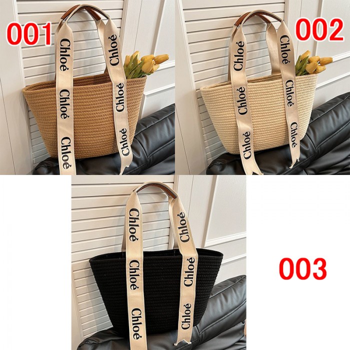 CHLOE レディース 草編みバッグ クロエ夏用 ハンドバッグ 人気リゾート