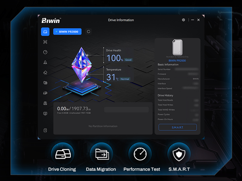 Biwin Amber PR2000 USB 3.2 Gen2x2 Portable SSD