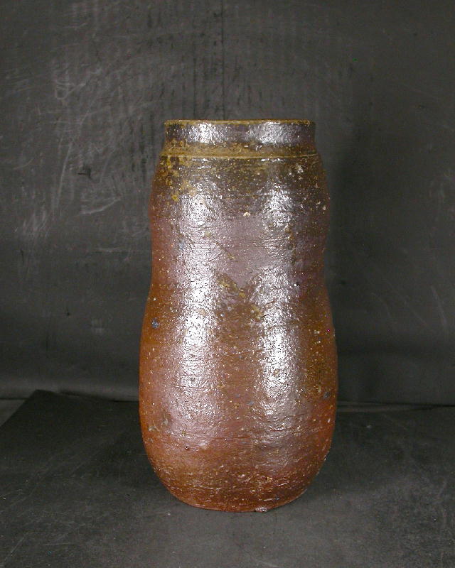 備前焼 登窯 備前市無形文化財 鈴木 黄弌 共箱付き黄ゴマ花入4 備前焼