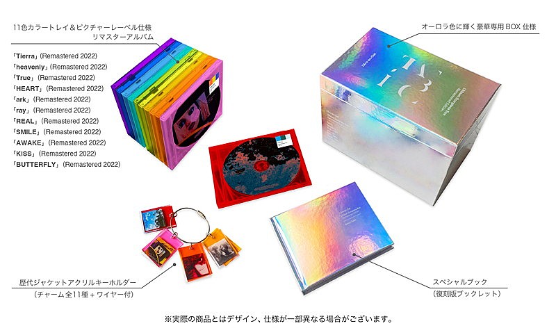 L'Arc～en～Ciel、オーロラ色に輝くアルバムリマスターBOXのビジュアル