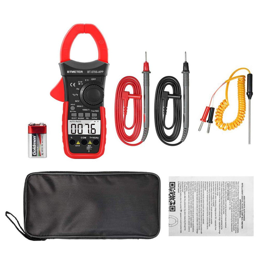 Digital Clamp Multimeter, 6000 Counts Auto Ranging