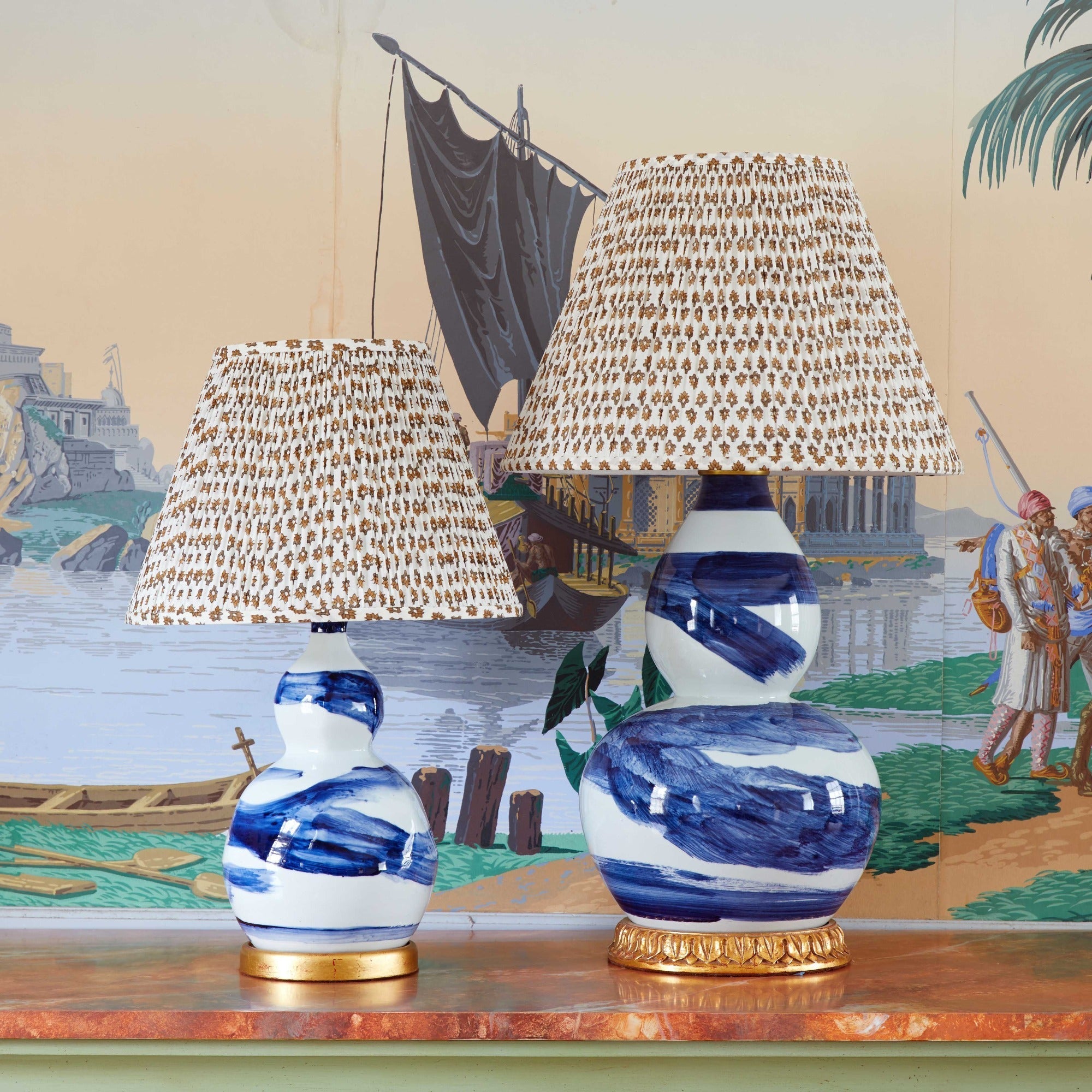 Brush Stroke Ceramic Lamp (Blue) – Bunny Williams Home